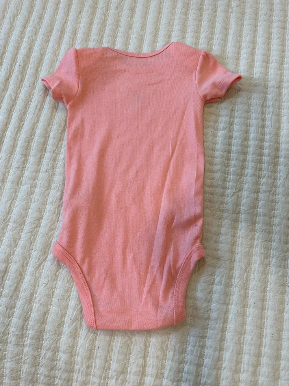 Carter's Coral Pink Short-Sleeve Cherry Bodysuit